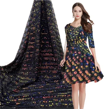 

Wonderful apparel tulle lace material French net lace fabric for party dress HNZ154 (5yards/lot) multi color on sale