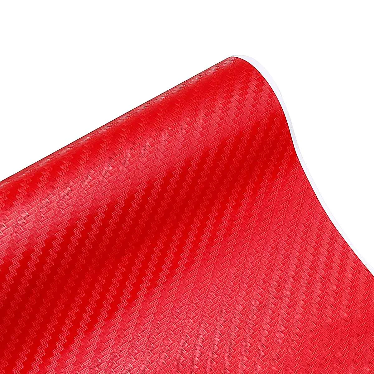Автомобильный стиль, 3D наклейка из углеродного волокна, s, автомобильная наклейка, виниловая наклейка, пленка, рулон, сделай сам 127x20 см - Название цвета: Красный