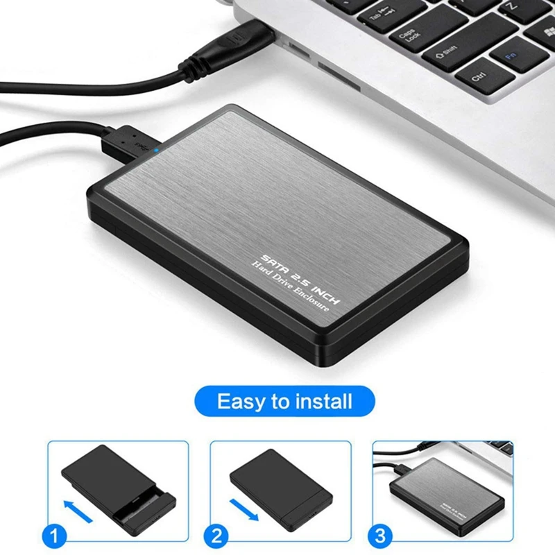 Usb 3,0 до 2,5 дюймов Sata 22Pin 7+ 15 Ssd Внешний жесткий диск Корпус для ноутбуков и ПК и Macbook(адаптер