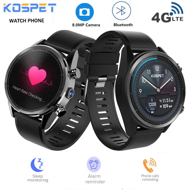 

Kospet Hope 4G Smartwatch Men 1.39'' Android 7.1 MTK6739 Quad Core 1.3GHz 3GB RAM 32GB ROM 8.0MP Camera Women Smart Watch Phone