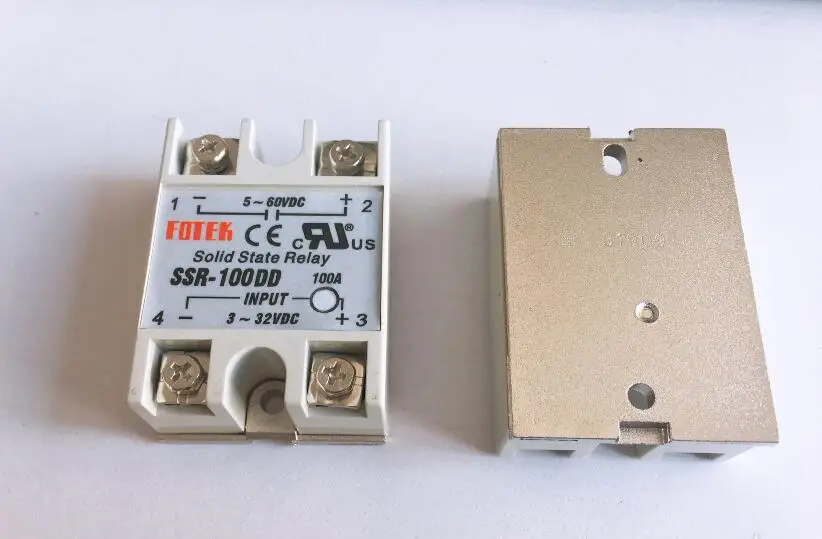 Реле SSR100DD SSR-100DD от производителя реле ssr 100A вход 3-32 В постоянного тока выход 5-60 10