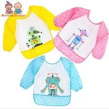 Малыша Водонепроницаемый Lovvely одежда с длинными рукавами для детей для кормления, для еды сорочка, Пляжное платье, платье на лямках Детские Мультяшные нагрудники анти под высоким давлением От 0 до 2 лет