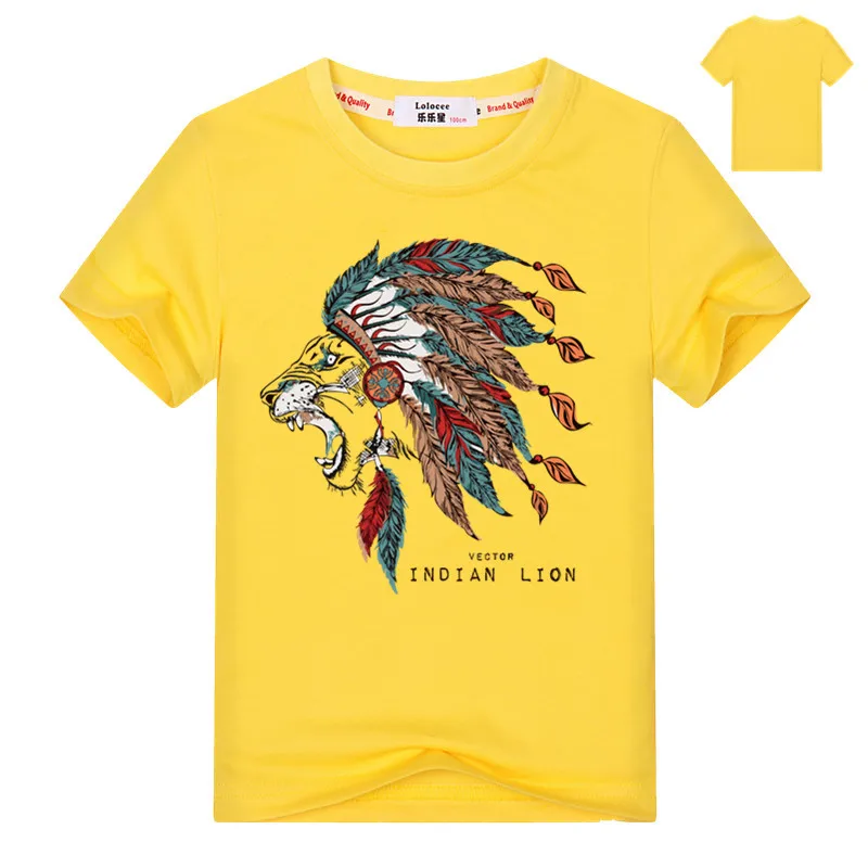 

2018 New Arrival Indian Lion King Kids 3D Anima T-shirts Homme Short Sleeve T Shirts Boys Tee Teens Casual Fashion Brand t shirt