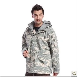 Армейская куртка качество хлопок джунгли камуфляж Мужская охотничья куртка для отдыха камуфляжная куртка, ветровка - Цвет: ACU
