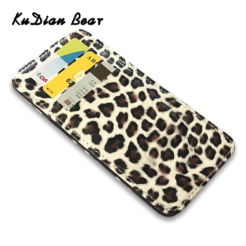 

KUDIAN BEAR Leopard Women Wallets Fashion Card holder Coin Purses Women Long Wallet carteira masculina BID252 PM49