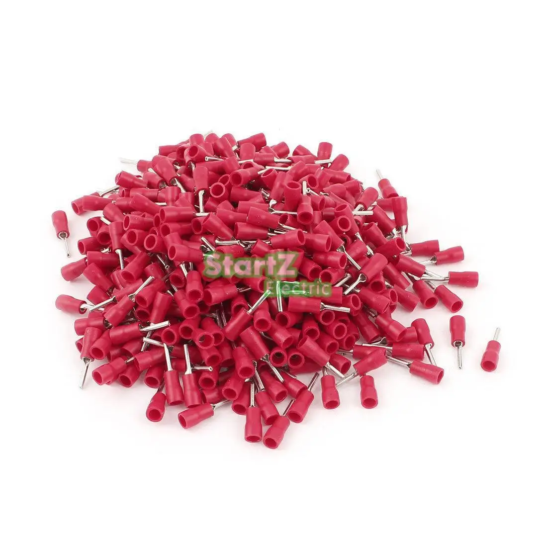 

100PCS 22-16AWG Red Insulated pin wire Terminals electricity PTV 1.25-13
