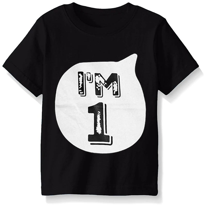 White Black Tees Little Boys Girls T shirts Tops Fashion Outfits For