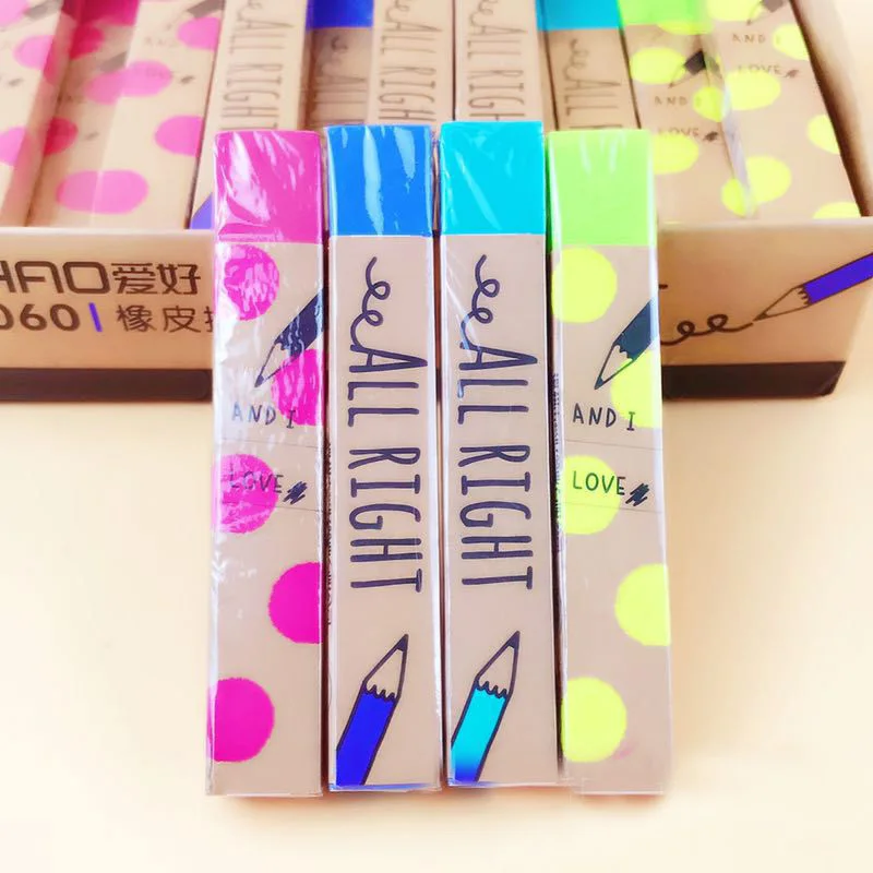 AIHAO Cute Kawaii Stripe Candy Colored Eraser Pencil Rubber Erasers For Kids Gift Korean Stationery Office School Supplies AIHAO Cute Kawaii Stripe Candy Colored Eraser Pencil Rubber Erasers For Kids Gift Korean Stationery Office School Supplies