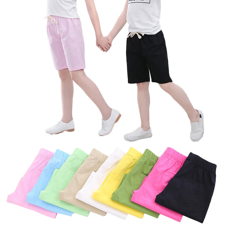 2-10 Yrs Kids Boys Trousers Knee Lenth Shorts Candy Color...