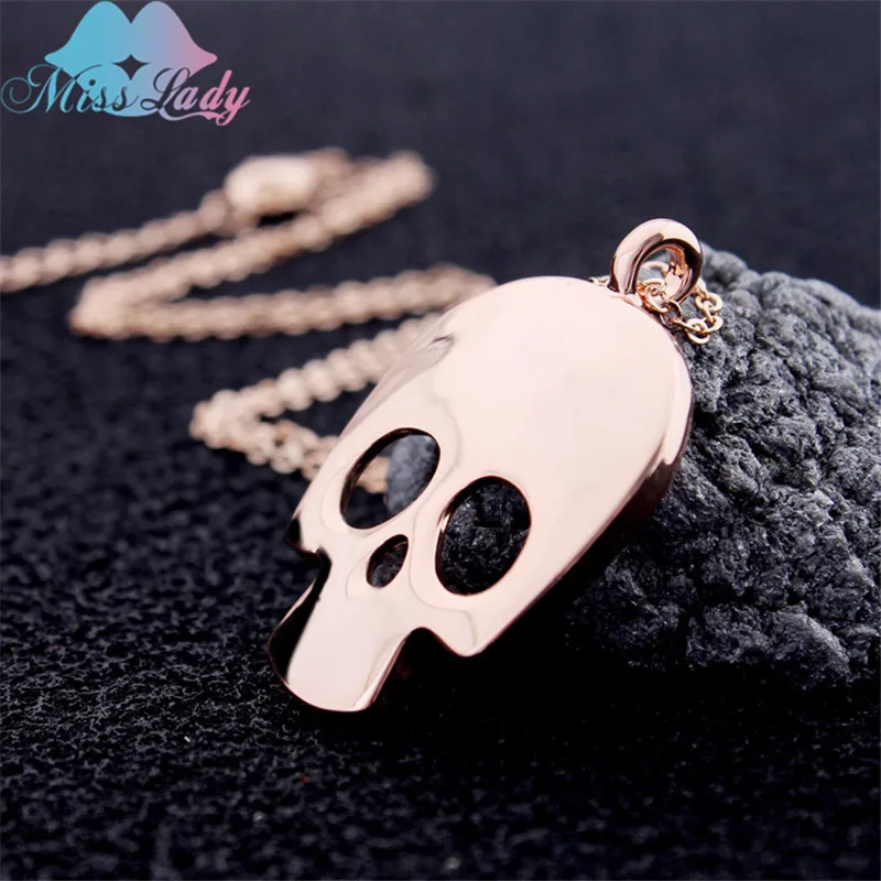 Ожерелье Miss Lady MLY4271 Мужская подвеска в виде черепа розовое золото|fashion necklace|necklace