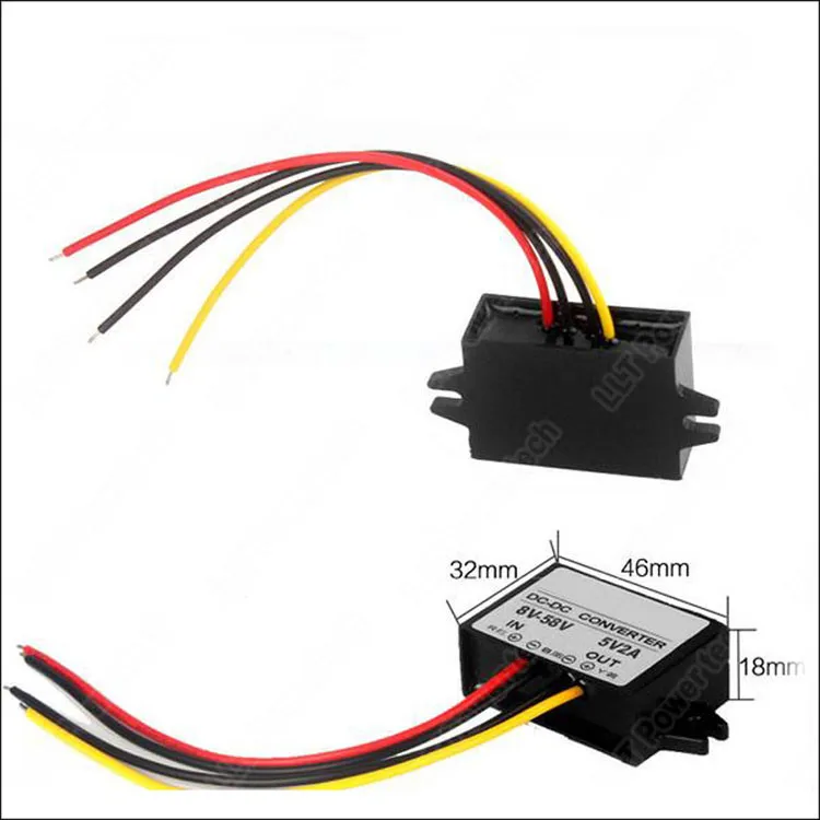 12 В 24 в 36 в 48 в DC преобразователь 5 В напряжение понижающий трансформатор перезаряжаемого аккумулятора модуль