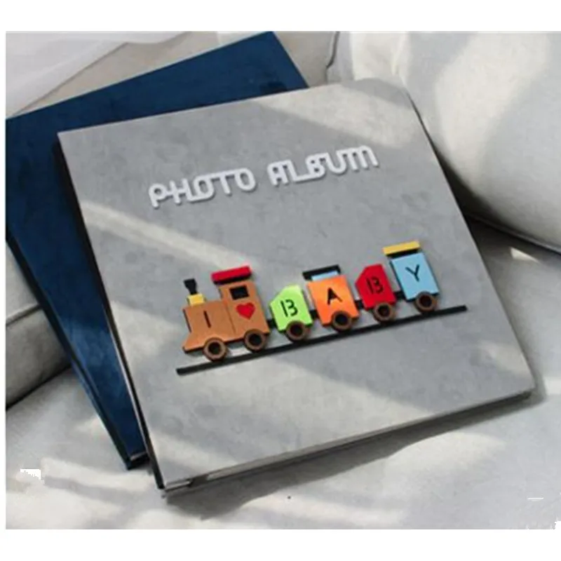 

DIY sticky type photo album hardboard cover 18 inch large capacity family album birthday gift four colors of sheets can be choos