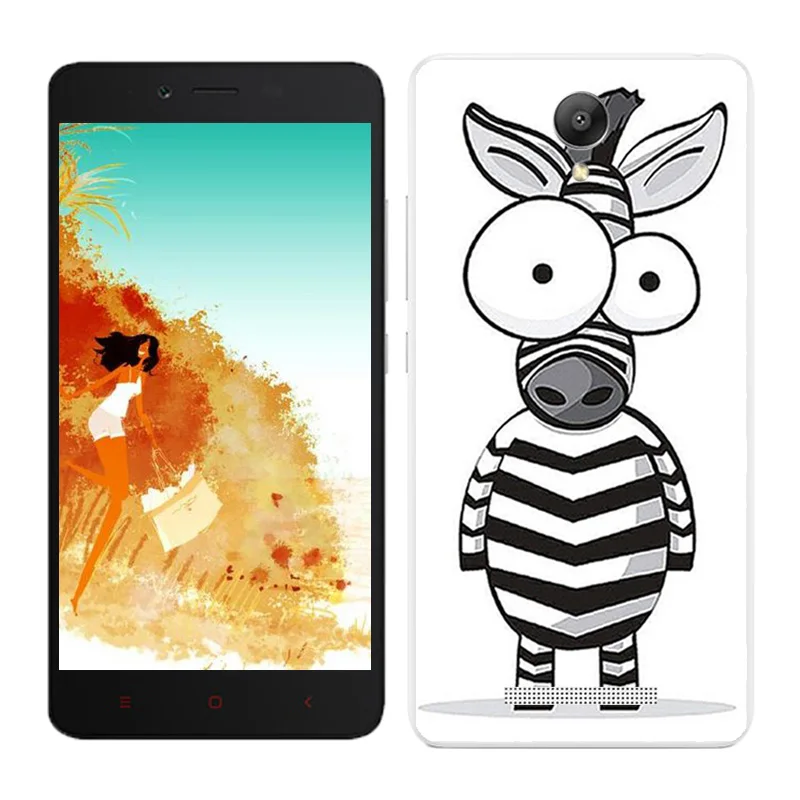 Чехлы для Xiaomi Redmi Note 2, Мягкая силиконовая задняя крышка для телефона Redmi Note2, черный Чехол С Рисунком Слона для Hongmi Note2 - Цвет: 33