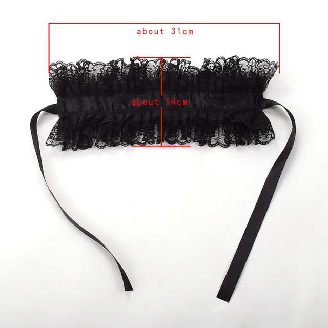 Cosplay Gem Gear Chain Ruffled Collar Vintage Elizabethan Victorian Lace Neck Ruff