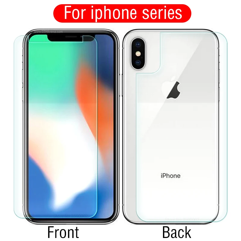 Front and Back Protective Glass For iphone X XS Max XR 10 Glass Screen Protector Tempered Glass