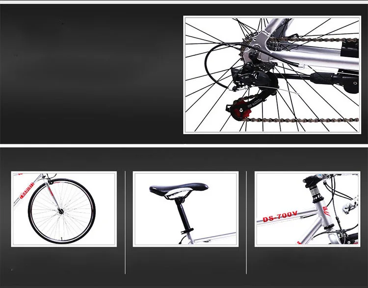 Discount Road Bike Cycling bicycle 14 Speed Aluminum Alloy 26 inch Multicolor Options Curved handle racing bicycle 4