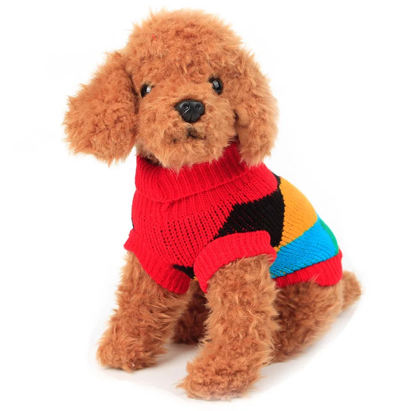 1 шт. теплые зимние свитера для собак повседневная одежда для домашних животных куртка Пальто Верхняя одежда костюм полезные маленькие товары для щенков случайный цвет