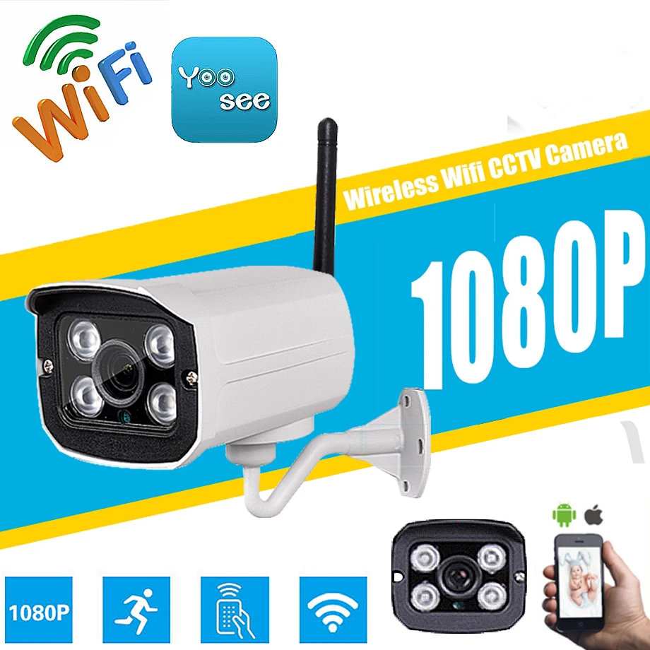 

ARRAY IP Camera Wifi 1080P 960P 720P ONVIF Wireless Wired P2P CCTV Bullet Outdoor Camera With MiscroSD Card ICsee Slot Max ICSEE