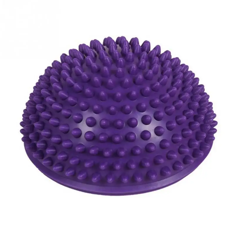 Массажный шар для физиотерапии подошвы Ежик сенсорная тренировка Акупрессура массаж ног Легкий Йога массажный мяч Резина - Цвет: Purple