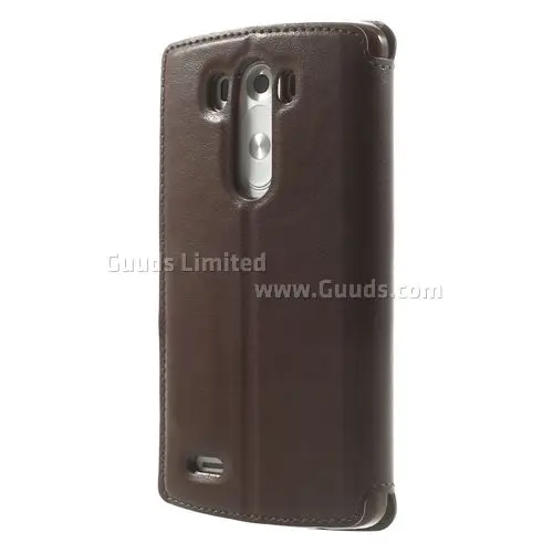Roar Korea Noble Quick Circle Leather Flip Cover for LG G3 D850 D855 LS990 - Brown