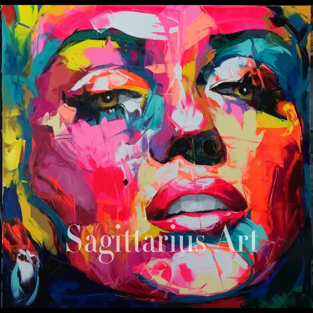 hand painted high quality designer francoise nielly cool face