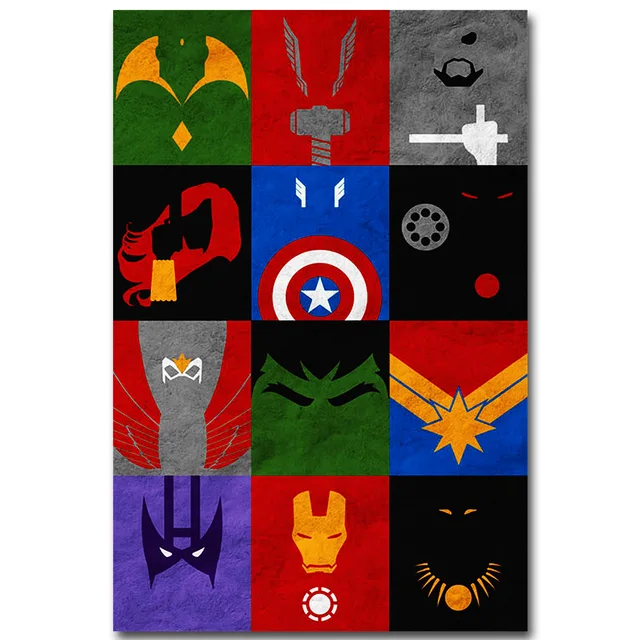 Avengers 2 Age Of Ultron Art Silk Poster Minimalism Print Avengers 2 Age Of Ultron Art Silk Poster Minimalism Print Superheroes Movie Picture For Room Wall Decor Iron Man Hulk Thor 003