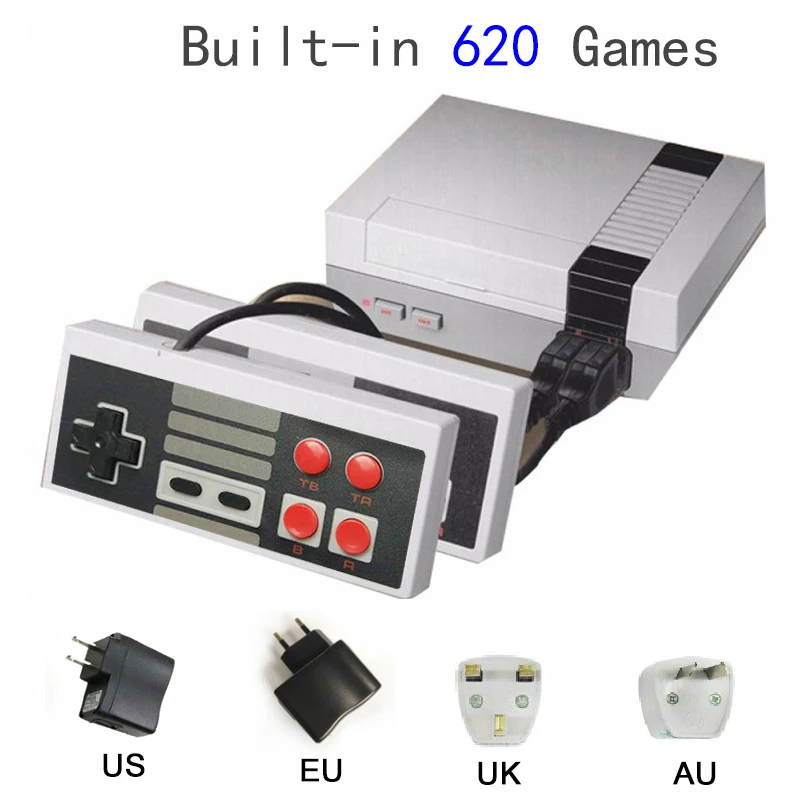 2019 Новый мини видео портативная игровая консоль 620 игры для NES ТВ и розничная