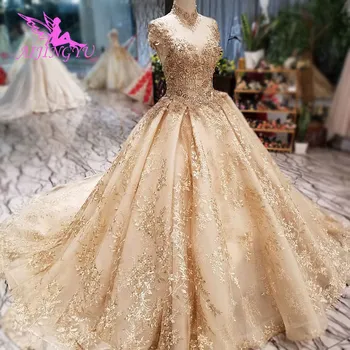 

AIJINGYU Vintage Wedding Dress Gowns Ireland Guangzhou Robe 2017 Hand Embroidery Designs Dresses Custom Design Wedding Gown