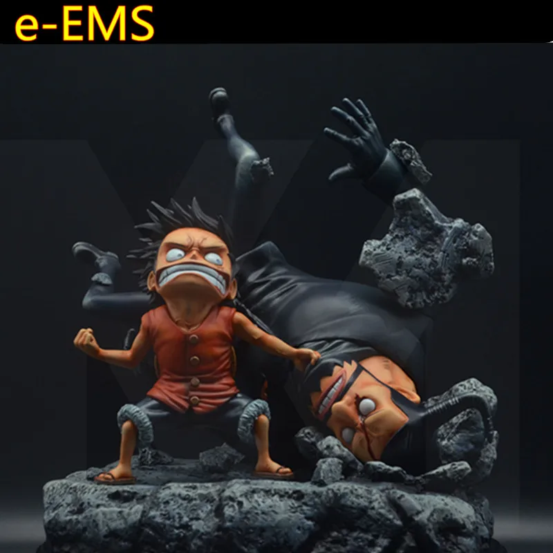 

Anime ONE PIECE Battle Scenes GK Monkey D. Luffy VS Blueno Resin Statue Action Figure Model Giocattolo G2494