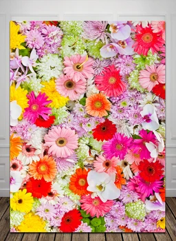 

Filming Paper Flowers Backdrop For Wedding Computer Printed Photography Filming Photobooth Banner Backdrop D1637