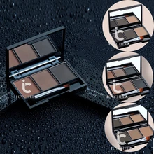 ICYCHEER, 3 цвета, водонепроницаемые тени для век, пудра для бровей, макияж, палитра для женщин, красота, косметика для бровей, макияж, набор