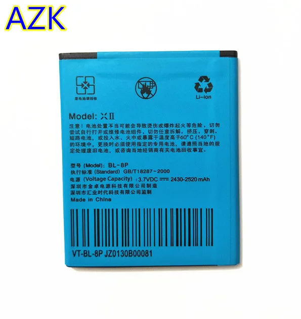 Аккумулятор AZK 1 шт. 100% высококачественный аккумулятор для умного мобильного