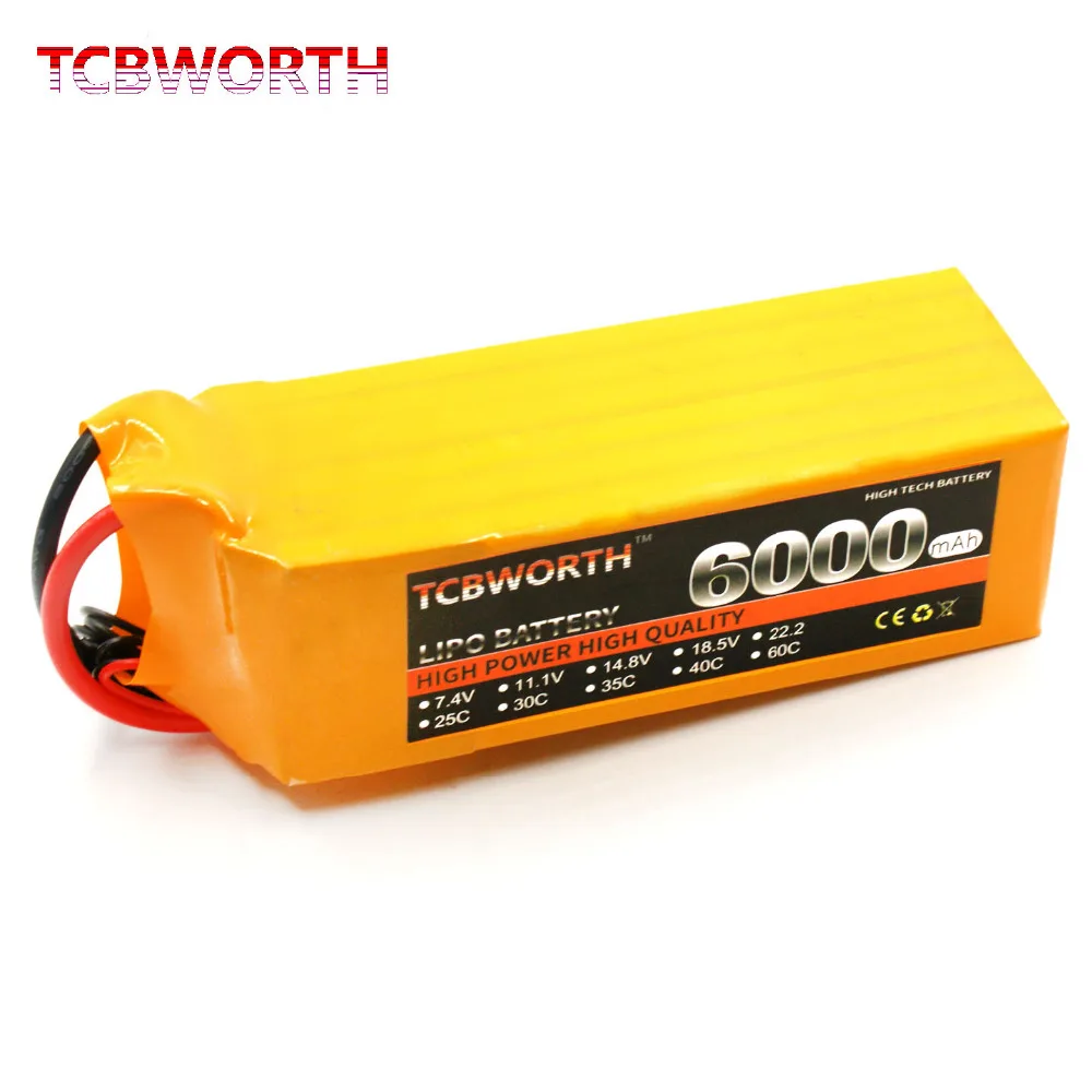 TCBWORTH Радиоуправляемый Дрон LiPo аккумулятор 6S 22,2 V 6000mAh 60C для самолета вертолета квадрокоптера автомобиля Max 120C LiPo аккумулятор 6S AKKU 6000mAh