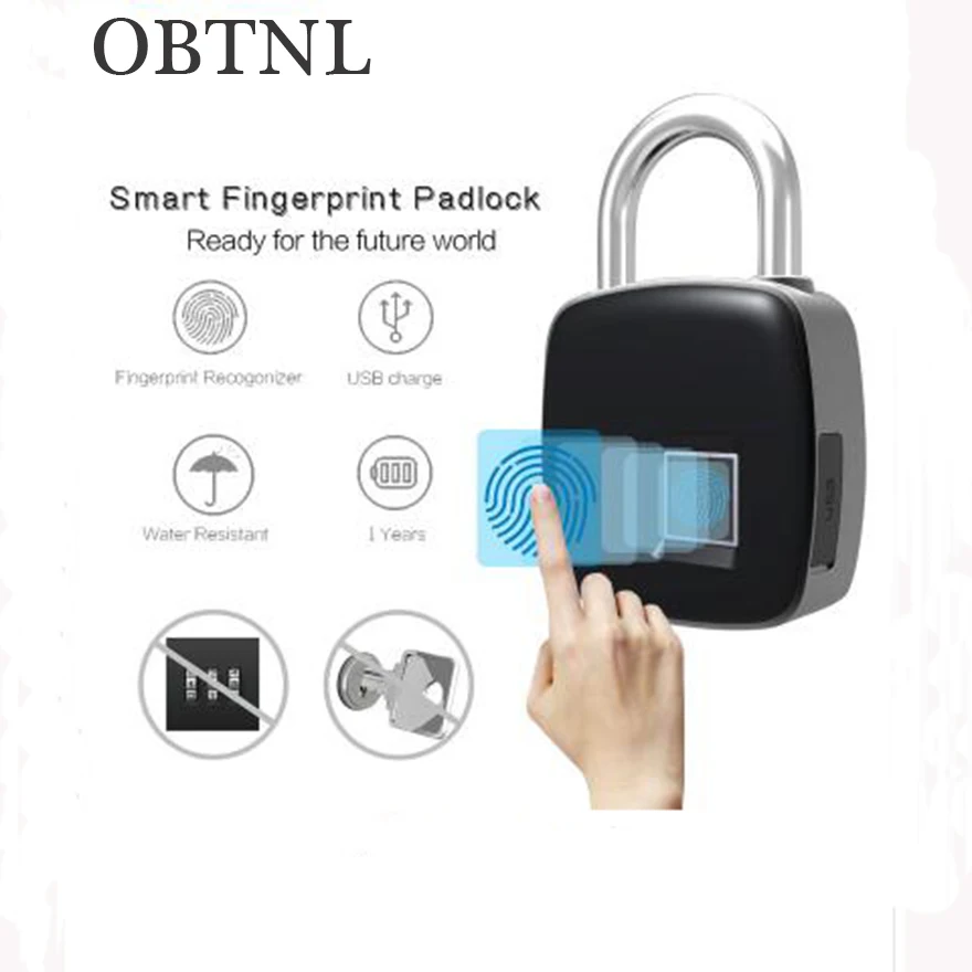 

Smart Lock Keyless Fingerprint Lock IP65 Waterproof cerradura inteligente Anti-Theft Security Padlock Door Luggage Case Lock