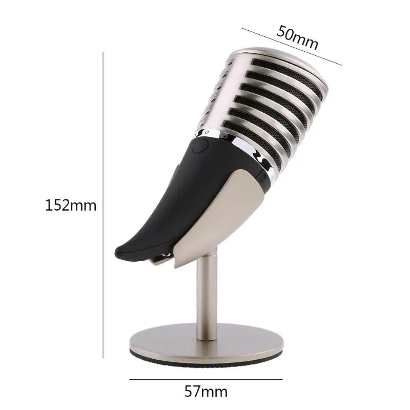 

Alloyseed Yanmai SF-700B Cardioid Condenser USB Microphone 3 Polar Patterns Wired Mic with Holder for Laptop PC Notebook