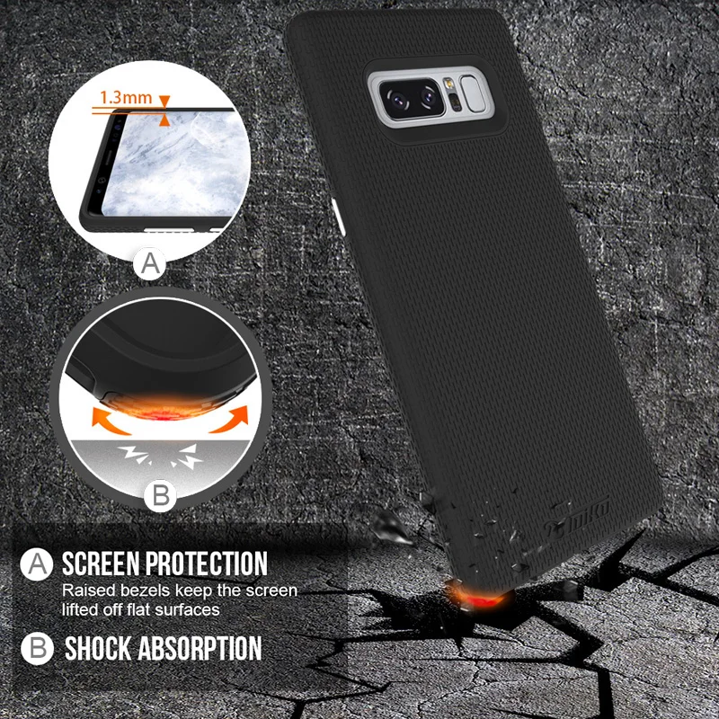 Чехол TOIKO X Guard для samsung Galaxy Note 8 Hybrid PC TPU Armor 2 в 1 Мобильный корпус Защита от падения противоударный чехол для сотового телефона