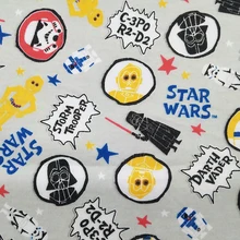 Хорошая звезда войны Джерси ткань хлопок трикотажная ткань мультфильм Дарт Вейдер печать ткань лоскутное шитье DIY швейная одежда для малышей