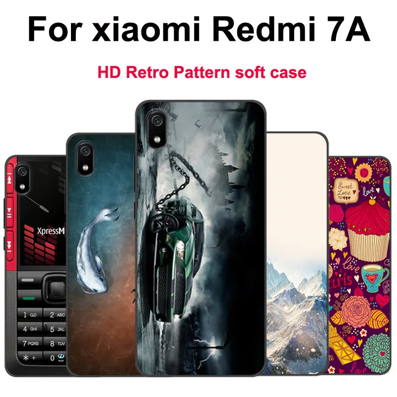 Чехол с рисунком HD для xiaomi Redmi 7A мягкий чехол из ТПУ задняя крышка телефона 7 A