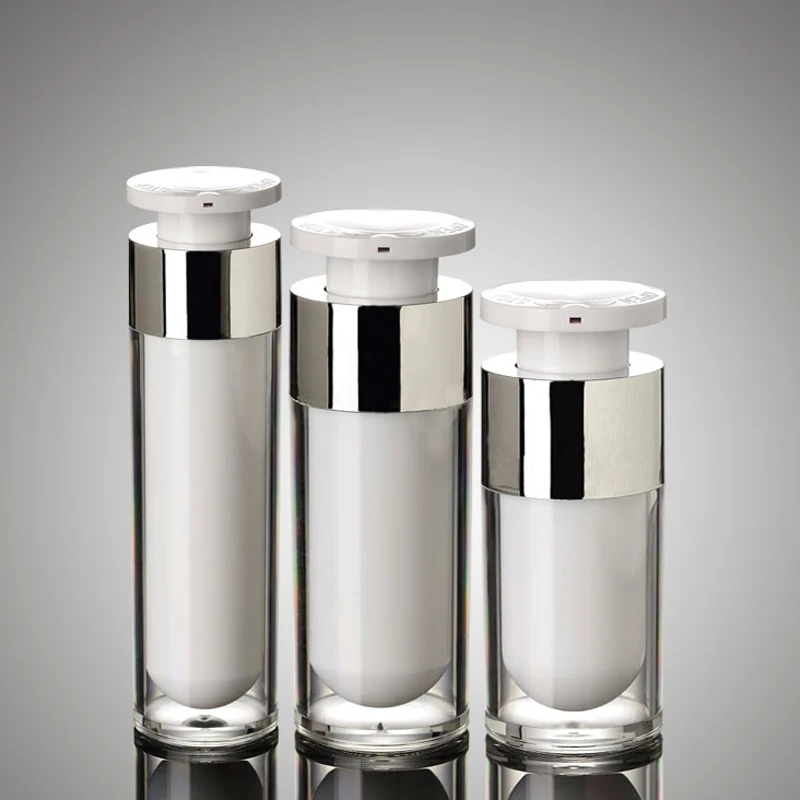 

15ML 30ML 50ML Press Pump Acrylic Airless Bottles Skin Care Liquid Lotion Cream Plastic Cosmetic Containers Packaging 10pcs/lot