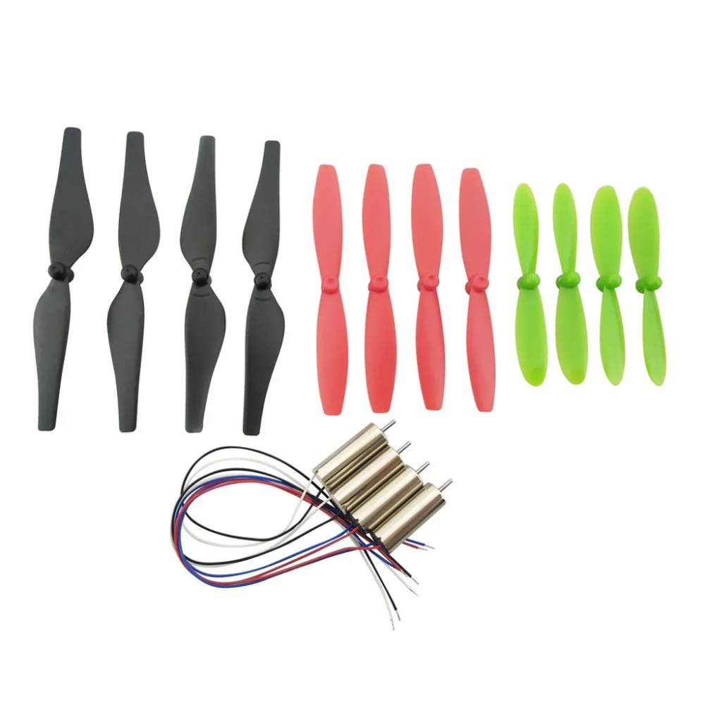 

3.7V 720 hollow cup motor four-axis aircraft motor with propeller DIY drone motor with 3 wind blades set aircraft part