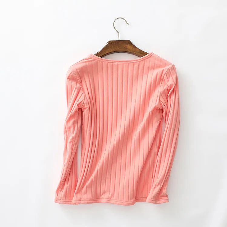 Новая Женская осенне-зимняя футболка, футболки с длинным рукавом, теплые плотные бархатные футболки, женская нижняя рубашка, топы, нижнее белье размера плюс A673