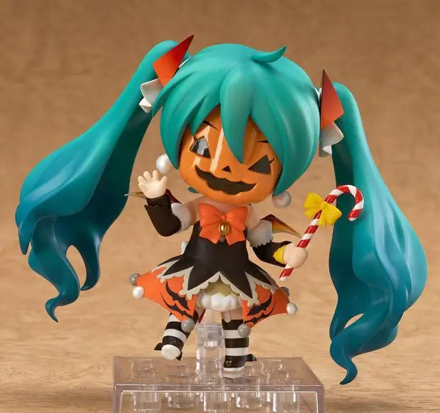 

Cute 4" Nendoroid Vocaloid Hatsune Miku Halloween Ver. 10cm PVC Action Figure Set Model Collection Toy #448