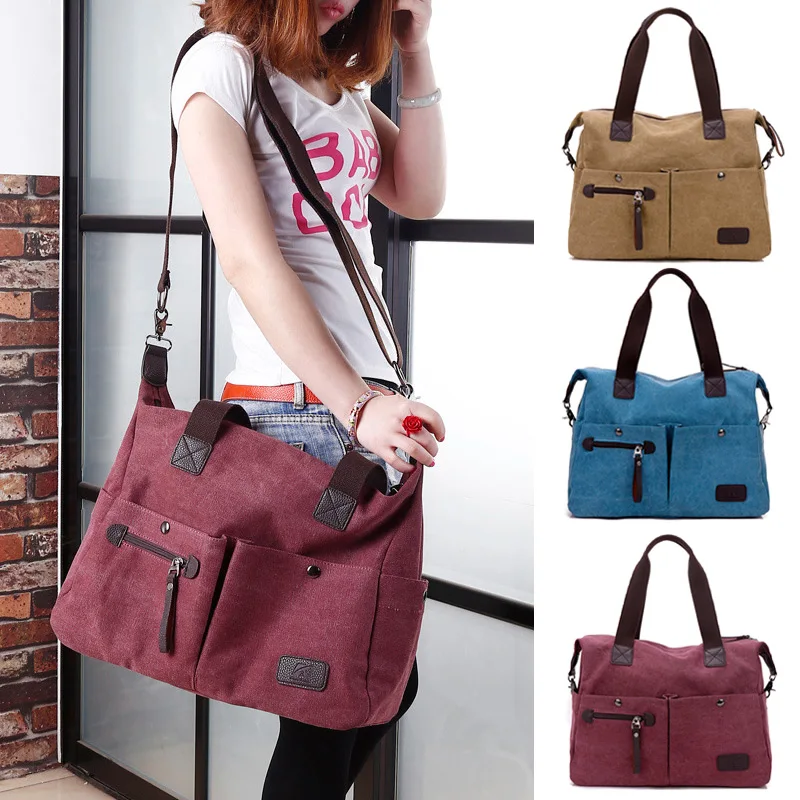 

2019 Multifunction High Capacity Women Lady Shoulder Crossbody Bag Canvas Zipper for Mobile Phone Travel WML99
