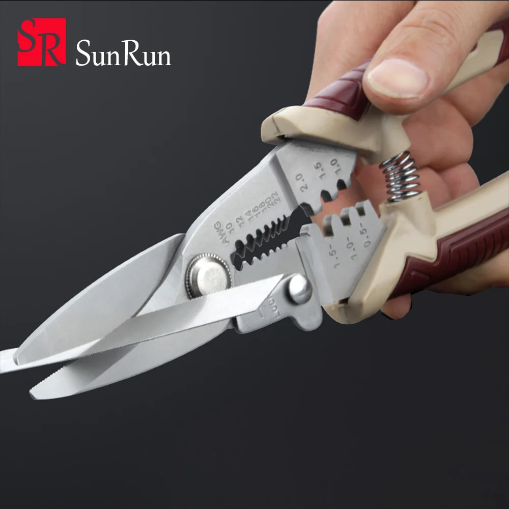 

Professional Multifunctional Automatic Cable Wire Stripper plier Cutter Striper Pliers Self Adjusting Crimper Terminal Tool