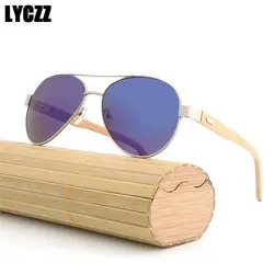 LYCZZ брендовые дизайнерские здоровый Бамбук Дерево Солнцезащитные очки Для женщин поляризованных солнцезащитных очков Для мужчин очки