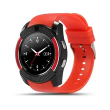V8 kreis anzeige smart watch touchscreen smartwatches android handgelenk frau uhr sim-karte smart stunden fitness uhr