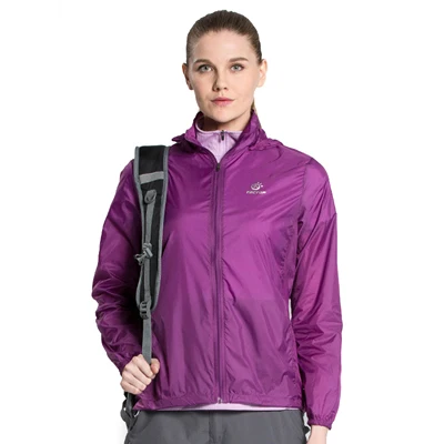 Женская Мужская Весенняя летняя уличная спортивная ультратонкая кожаная куртка ветровка водонепроницаемая УФ-защита быстросохнущая походная куртка RW027 - Цвет: Women Purple