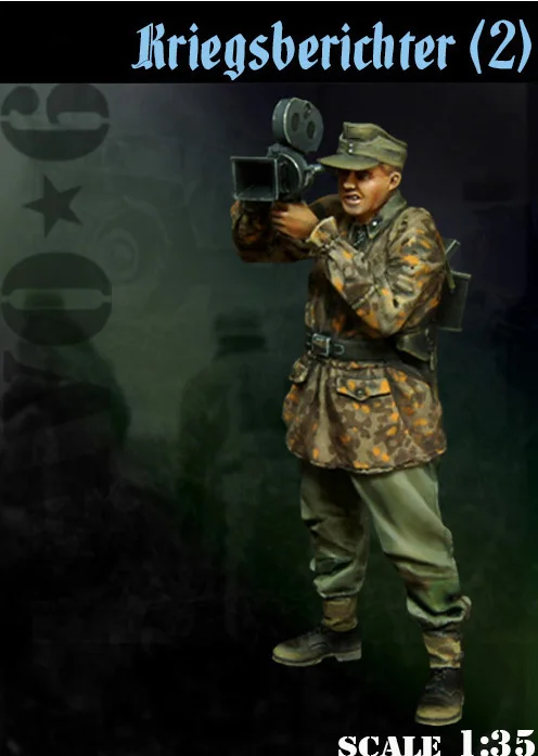1/35 масштаб неокрашенные полимерные фигурки военный репортер Коллекционная