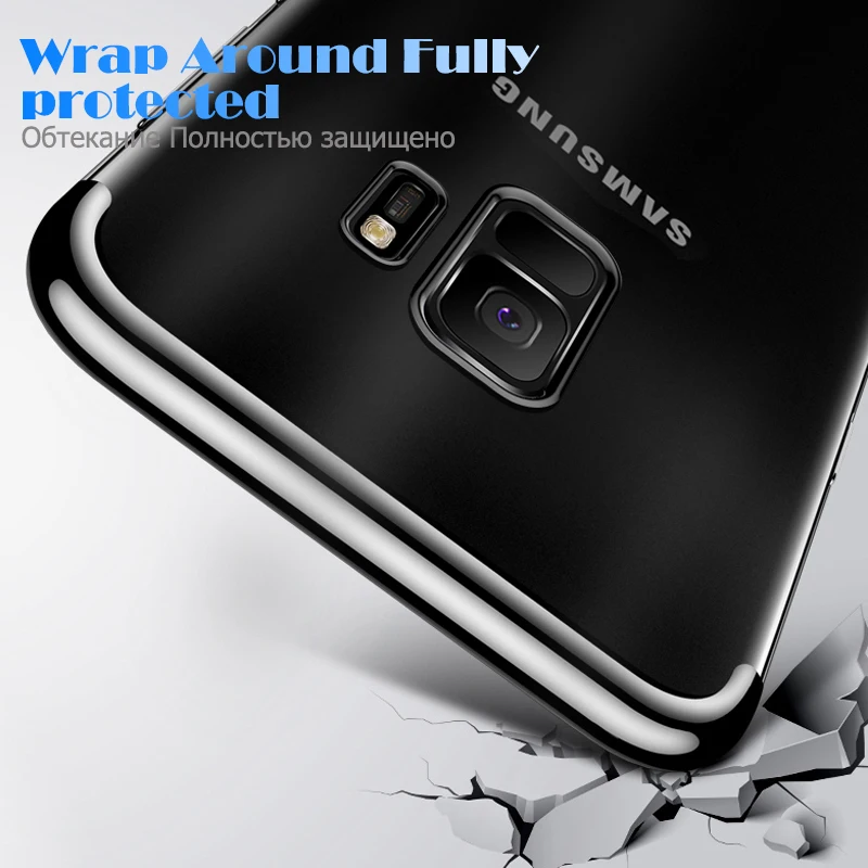 Роскошный позолоченный Мягкий ТПУ чехол для телефона samsung S8 S9 плюс A320 полное