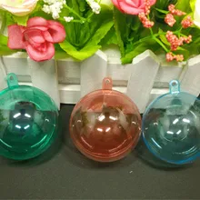 Новое поступление Свадебные украшения рождественской елки конфеты Мячи цветные прозрачные пластиковые бусины 5 см